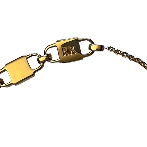 Michael Kors Slider Bracelet In 14K Gold-Plated Sterling Silver Pave Link New - Picture 5 of 8